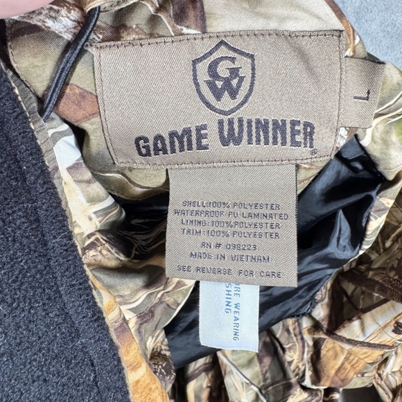 Game Winner Men's L Hunting Jacket Camo Insulated Hooded Coat NWOT Cold Weather - Picture 4 of 13